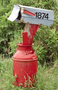 Red Mailbox with clear numbers